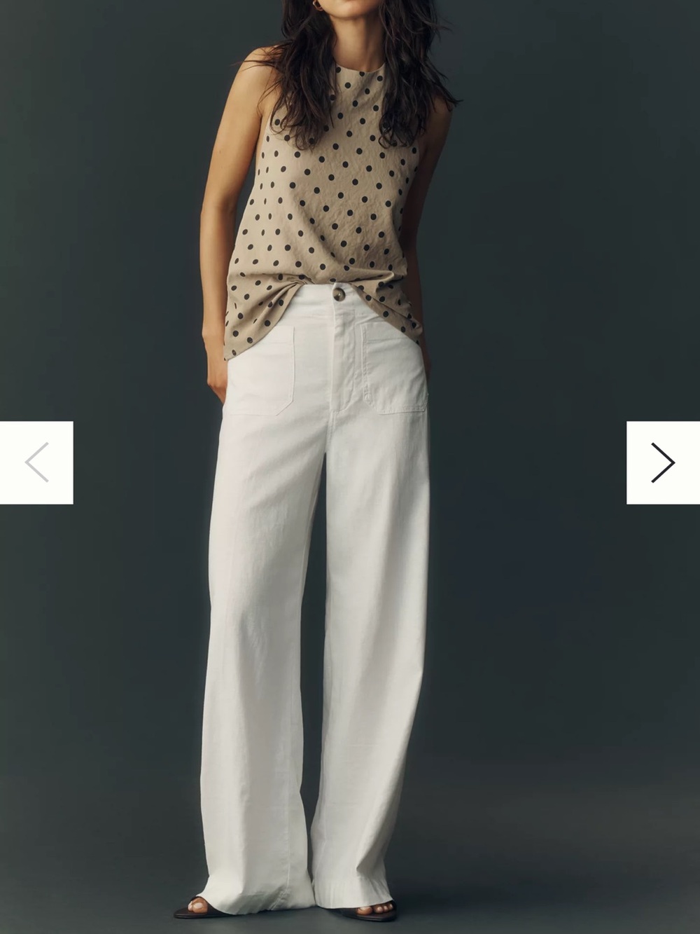 Anthropologie The Colette Beachy Linen Full-Length Wide-leg pants by Maeve-nwot